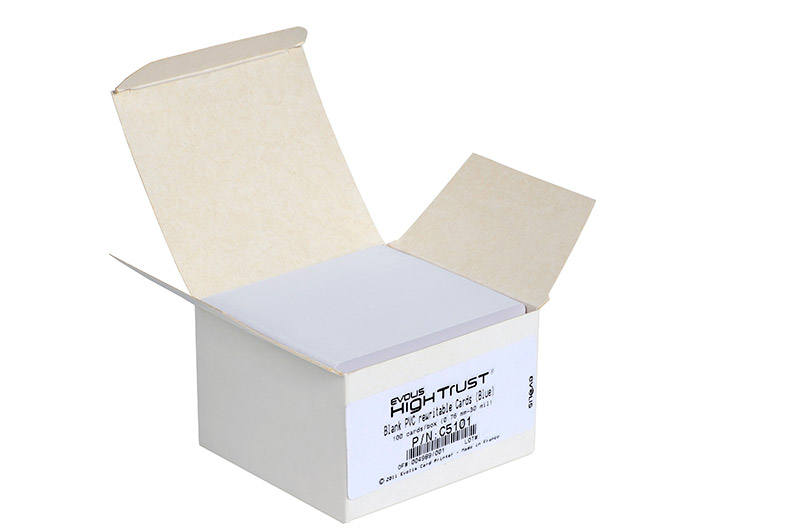 白無地PVCリライトカード（青印字）