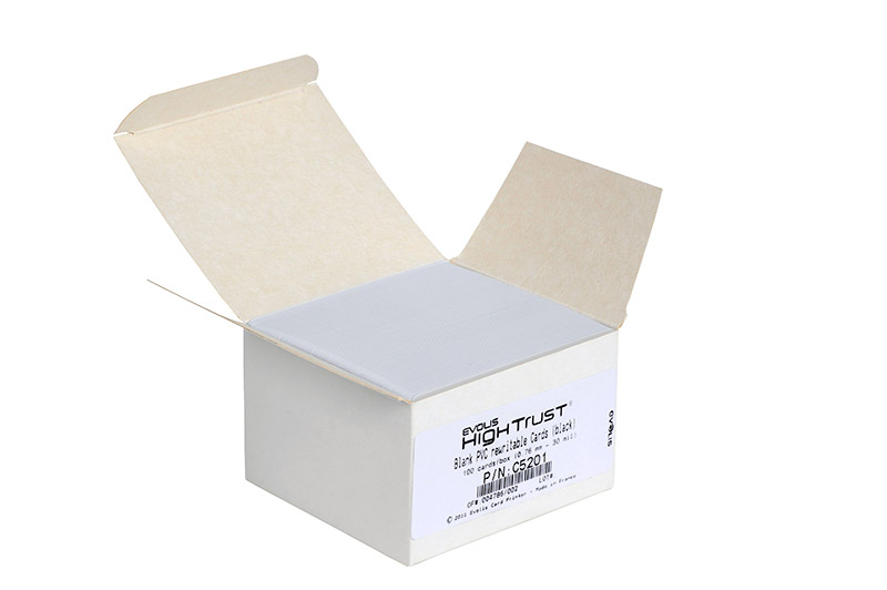 白無地PVCリライトカード（黒印字）